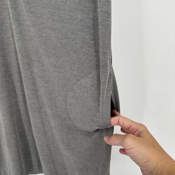 ATM Soft Shift Dress V-Neckline Rolled Short Sleeves Dual Pockets Womens Med - Picture 6 of 9